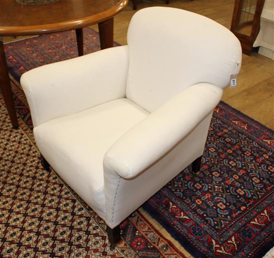 An early 20th century upholstered club chair
